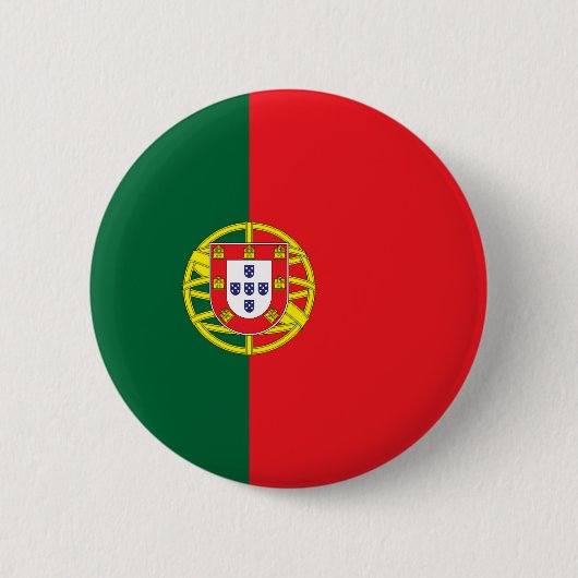 Portugese vlag ronde button 5,7 cm (Voorkant)