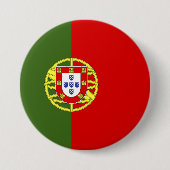 Portugese vlag ronde button 7,6 cm (Voorkant)