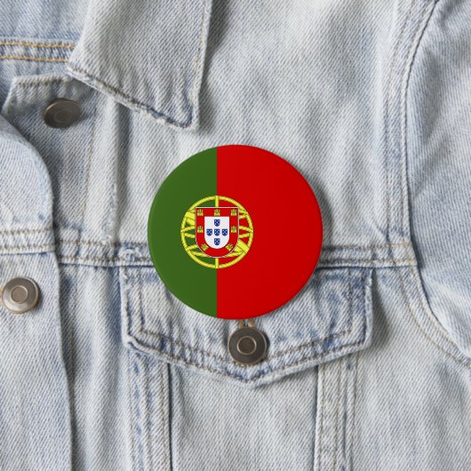 Portugese vlag ronde button 7,6 cm (In situ)
