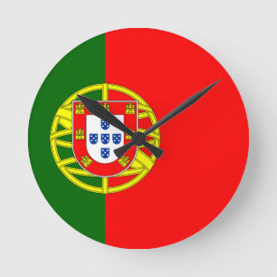 Portugese vlag ronde klok