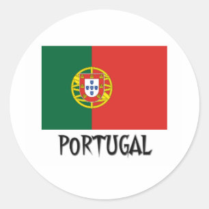Portugese vlag ronde sticker