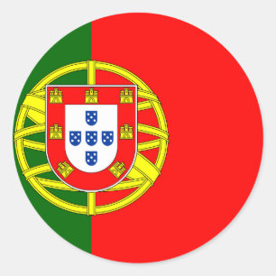 Portugese vlag ronde sticker