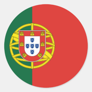 Portugese vlag ronde sticker