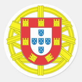 Portugese vlag ronde sticker