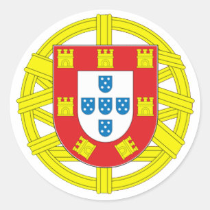 Portugese vlag ronde sticker