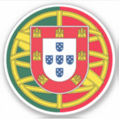 Portugese vlag sticker (Voorkant)
