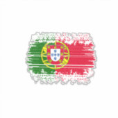 Portugese vlag sticker (Voorkant)