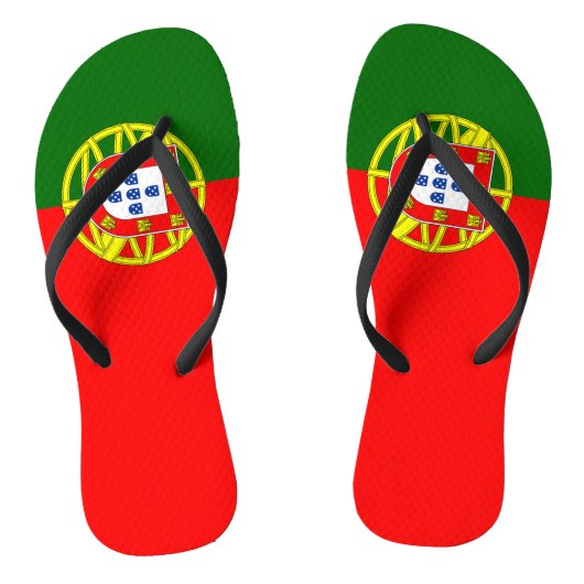 Portugese vlag teenslippers (Voetbed)