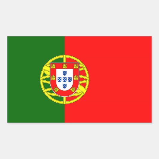 Portugese vlaggen rechthoekige sticker (Voorkant)