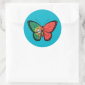 Portugese vlindervlag ronde sticker (Tas)