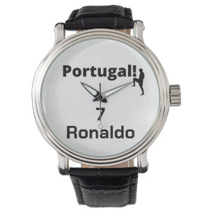 Portugese Voetbal Speler aanpasbaar Horloge