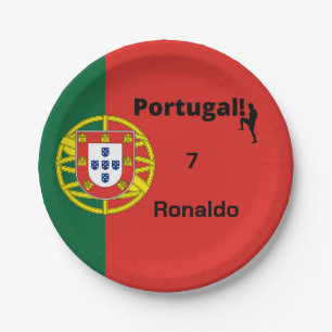 Portugese Voetbal Speler aanpasbaar Papieren Bordje