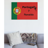 Portugese Voetbal Speler aanpasbaar Poster