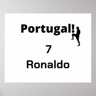 Portugese Voetbal Speler aanpasbaar Poster