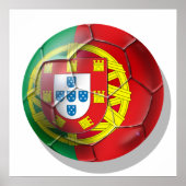 Portugese voetbalsupporters voor het nationale foo poster (Voorkant)