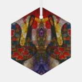 Portugese volkskunst glas ornament (Achterkant)