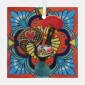 Portugese volkskunst glas ornament (Achterkant)