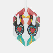 Portugese volkskunst glas ornament (Voorkant links)