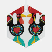 Portugese volkskunst glas ornament (Achterkant)