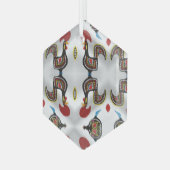 Portugese volkskunst glas ornament (Voorkant links)