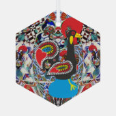 Portugese volkskunst glas ornament (Achterkant)