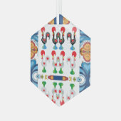 Portugese volkskunst glas ornament (Voorkant links)