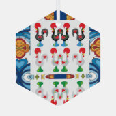 Portugese volkskunst glas ornament (Achterkant)