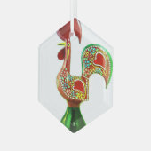 Portugese volkskunst glas ornament (Voorkant links)