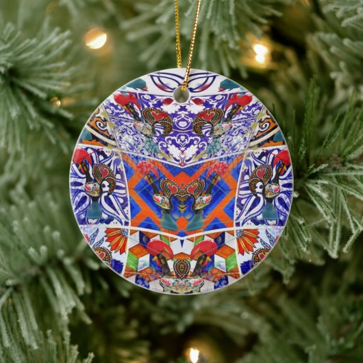 Portugese volkskunst keramisch ornament (Boom)