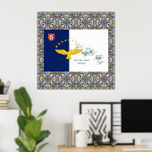 Portugese volkskunst poster (Thuiskantoor)