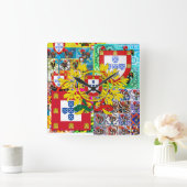 Portugese volkskunst vierkante klok (Huis)