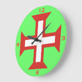 Portugese wandklok grote klok (Hoek)