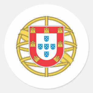 Portugese wapenstilstand ronde sticker
