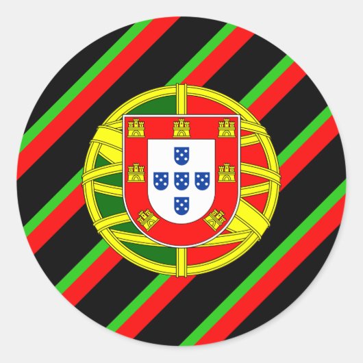 Portugese wapenstilstand ronde sticker (Voorkant)