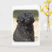 Portugese Waterhond 9R016D-151 Kaart (Gele Bloem)