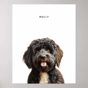 Portugese waterhond gepersonaliseerde print