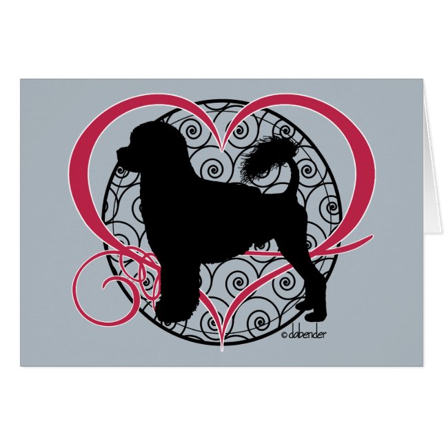 Portugese waterhond - hartooggolven (Voorkant Horizontaal)