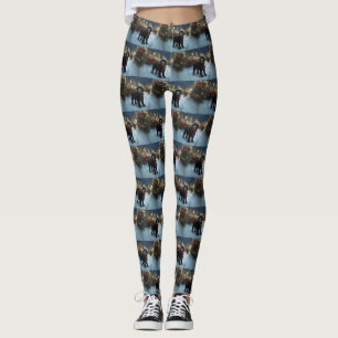 Portugese Waterhond Kerst Feestelijke Periode Leggings