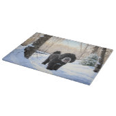 Portugese waterhond laat het sneeuwen Kerstmis Snijplank (Hoek)