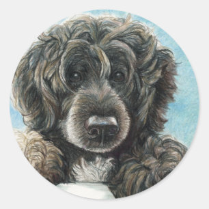 Portugese waterhond - Oorspronkelijke kunstkunst Ronde Sticker