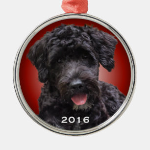 Portugese waterhond Ornament Red Radiant