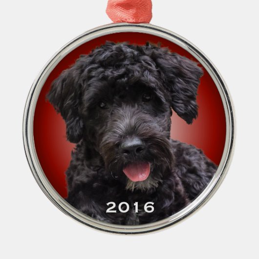 Portugese waterhond Ornament Red Radiant (Voorkant)