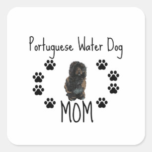 Portugese waterhond vierkante sticker