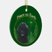 Portugese Waterhond Vrede Keramisch Ornament (Rechts)