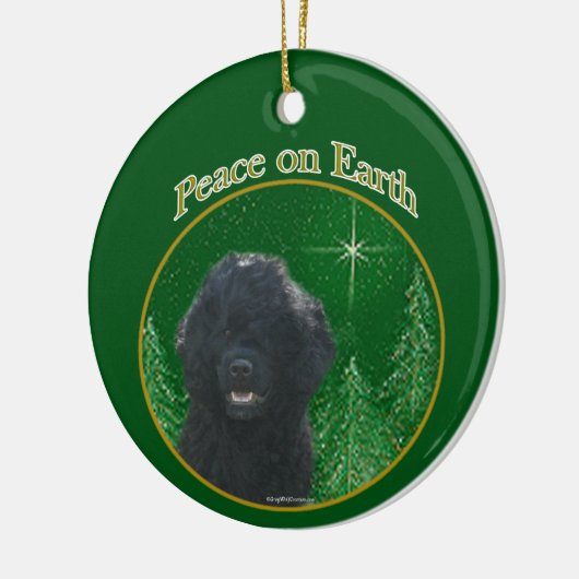 Portugese Waterhond Vrede Keramisch Ornament (Links)