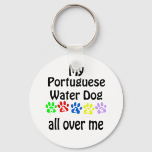 Portugese waterhond wandelingen ontwerp sleutelhanger