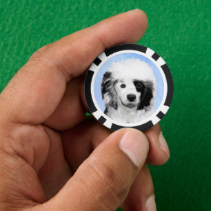 Portugese waterhondenschilderkunst - oorspronkelij poker chips