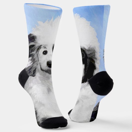 Portugese waterhondenschilderkunst - oorspronkelij sokken (Gebogen)