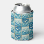 Portuguese Azulejo Blue Tile Pattern Can Cooler –  (Blikje Voorkant)