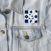 Portuguese Azulejo Geometric Pattern Button – Mode (In situ)